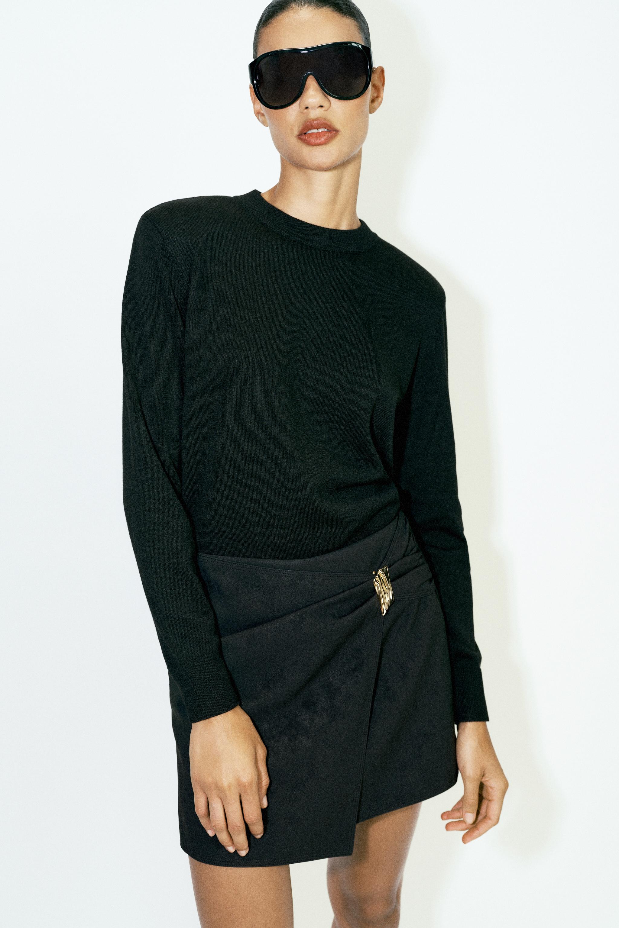 FAUX LEATHER SKORT