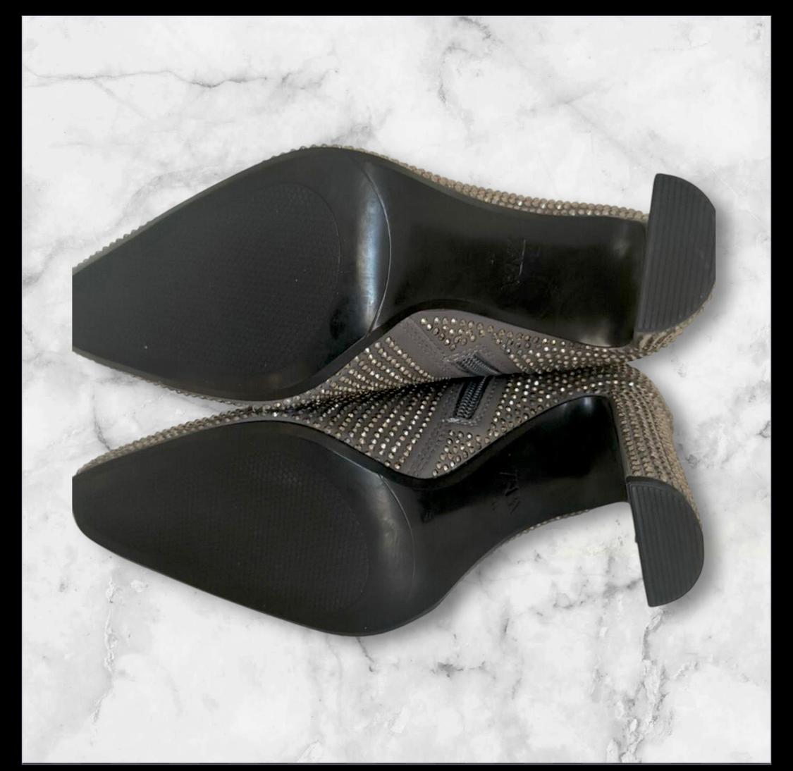 RHINESTONE HEELED ANKLE BOOTS - Image 4