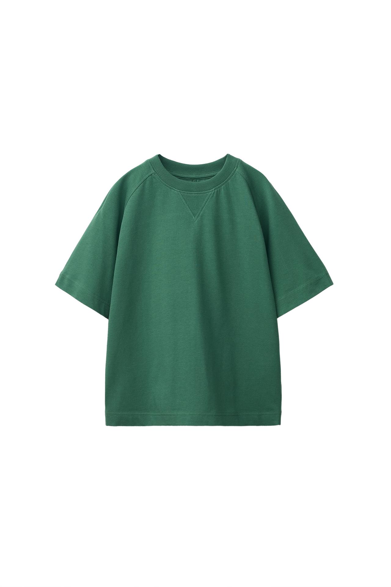 T-SHIRT AND SHORTS SET — Mid-green