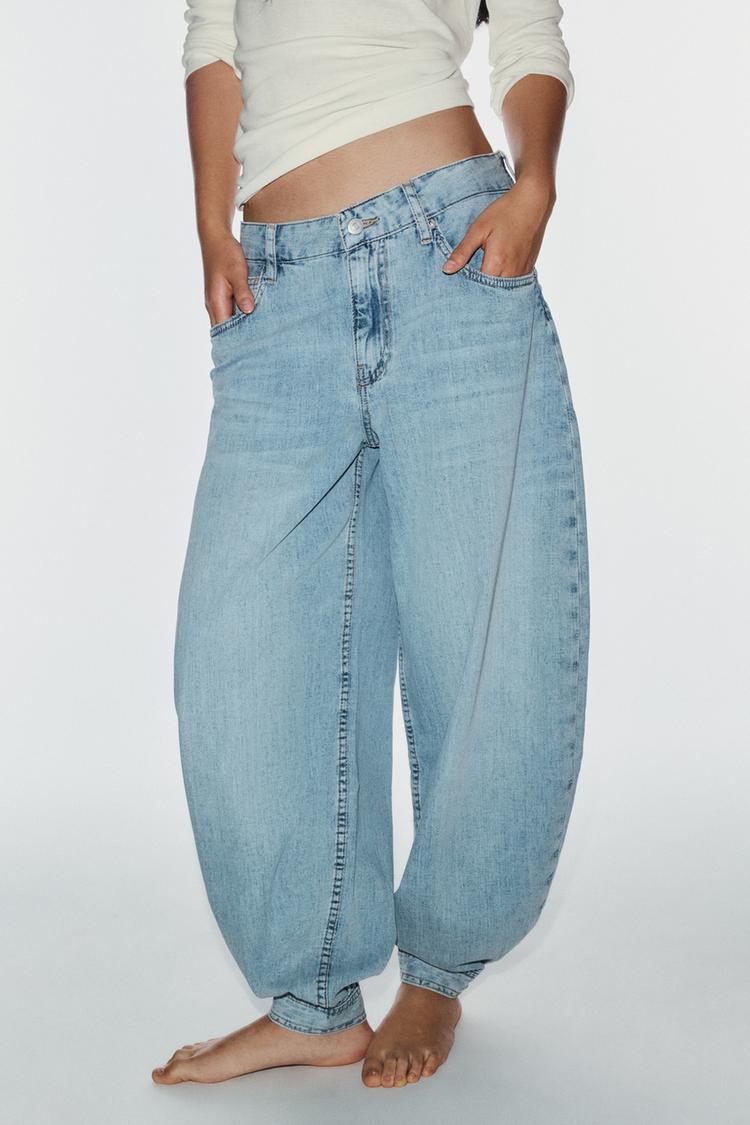 Jeans globo de tiro medio TRF 2