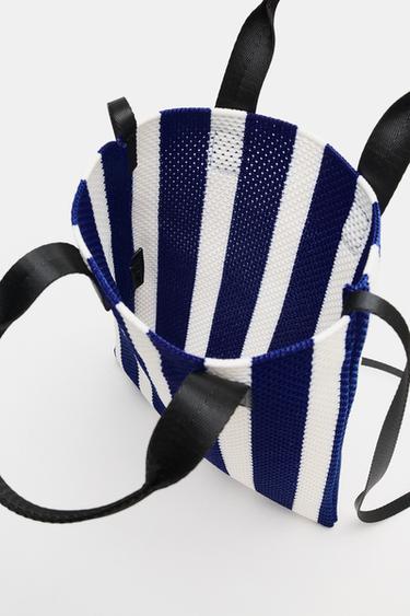 CUT-OUT EFFECT MINI TOTE BAG - Blue by Zara - Image 5