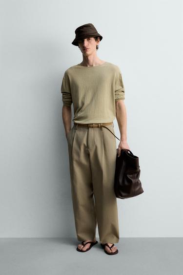 Zara KERGE PUUVILLAST JA LINASEGUST KAMPSUN – LIMITED EDITION - Salveiroheline