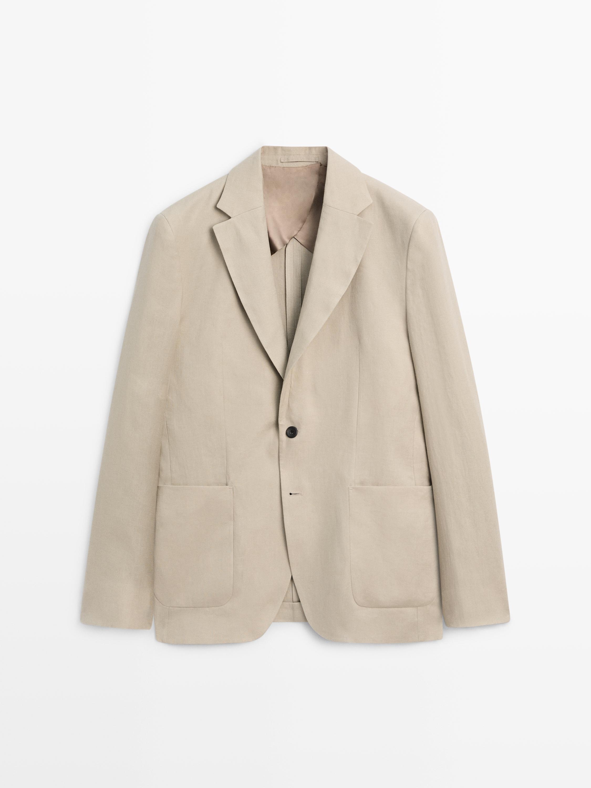 100% linen suit blazer