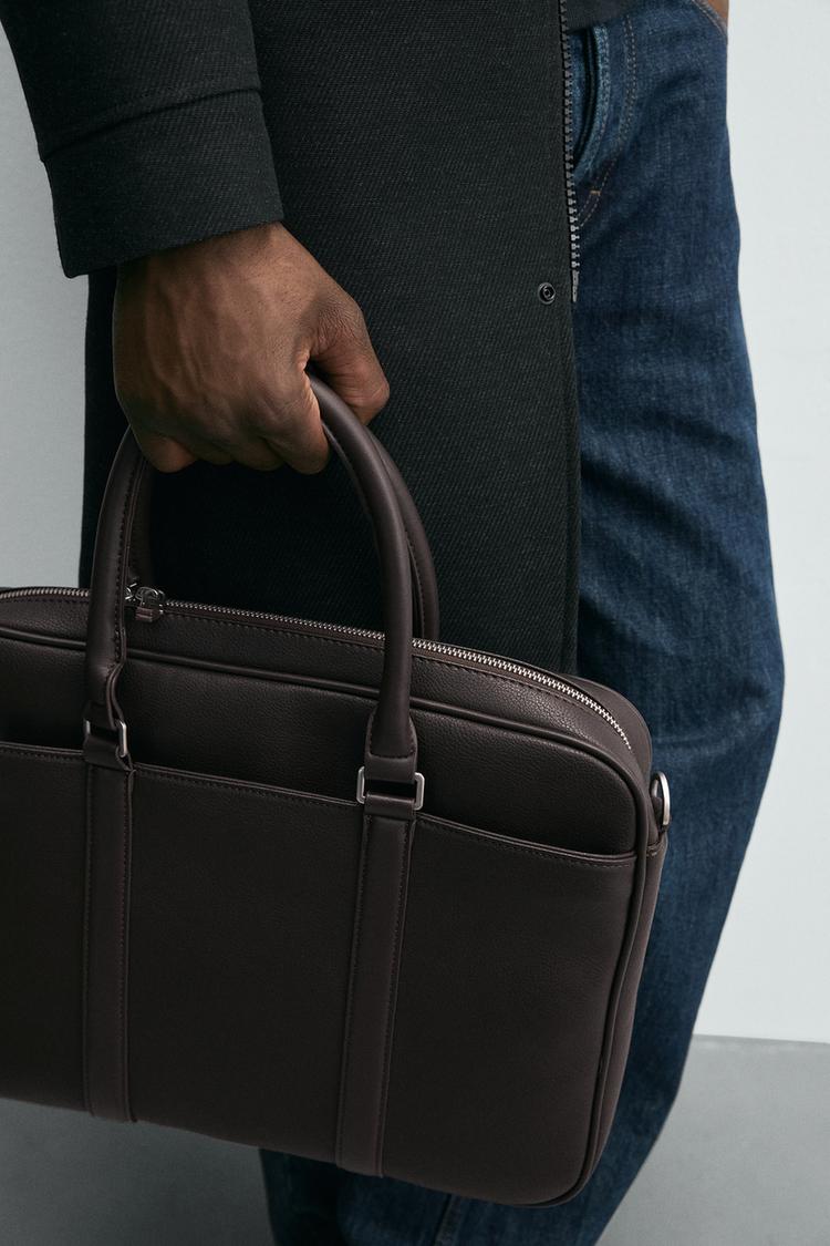 TEXTURE BRIEFCASE Brown ZARA Canada