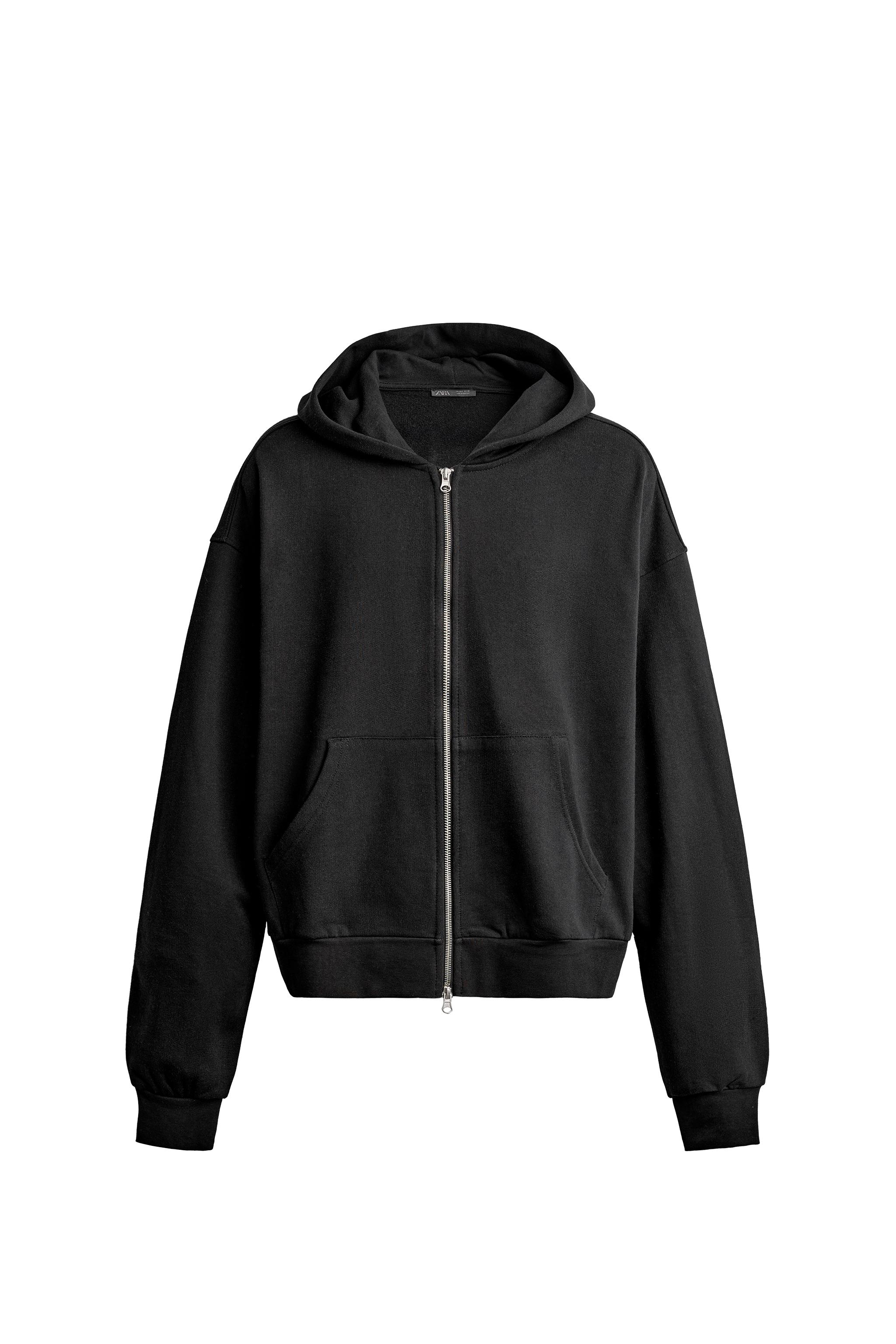 BASIC BOXY FIT ZIP-UP HOODIE - Red | ZARA United States