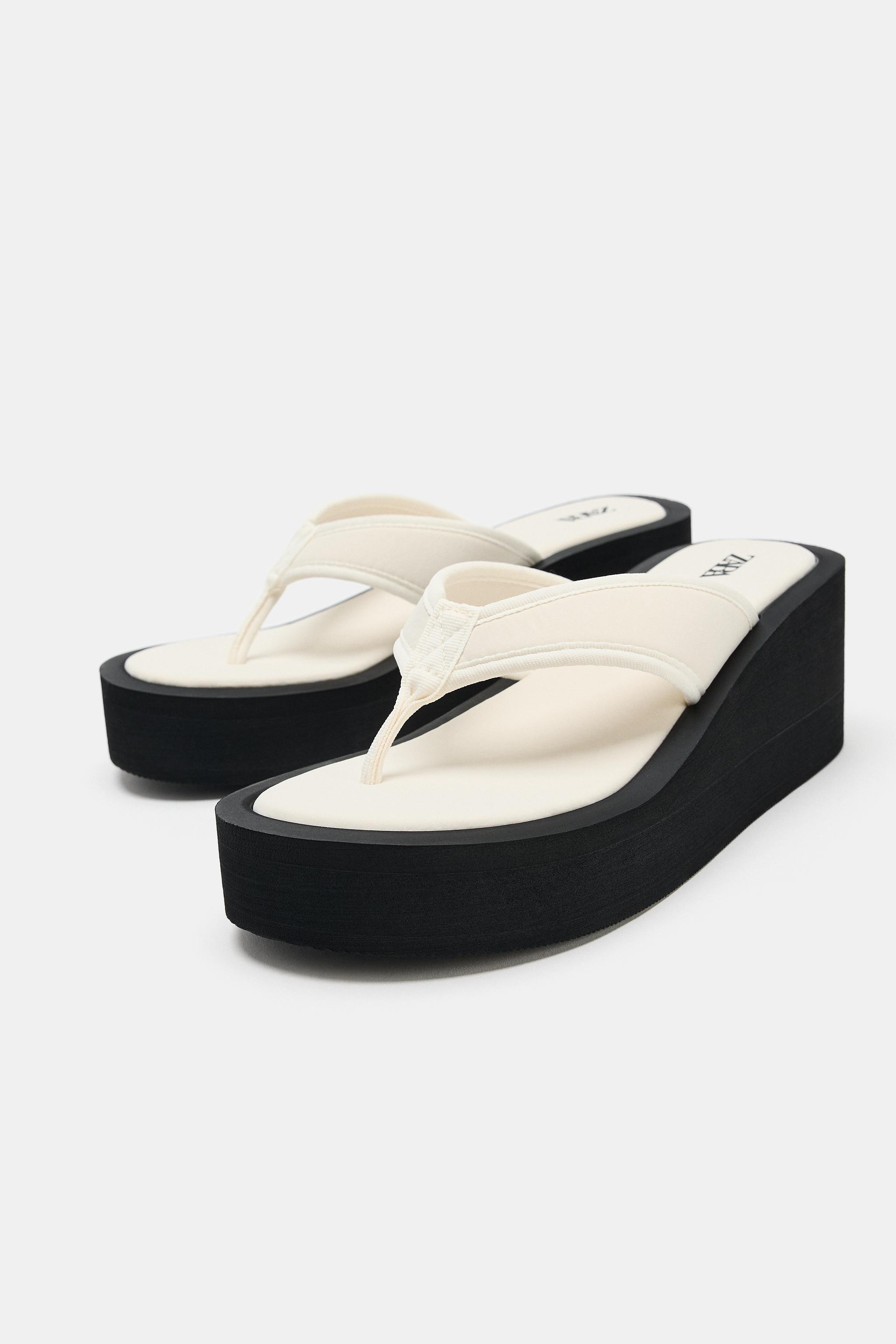 Zara Kontrast Platform Sandalet görsel 3