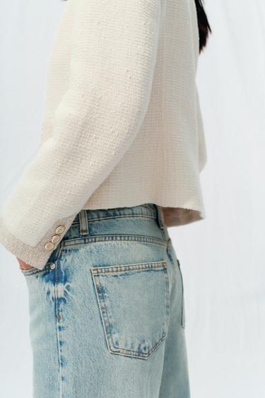 BLAZER STRUCTURÉ DÉCOLLETÉ ARRONDI - Écru de Zara - Image 3