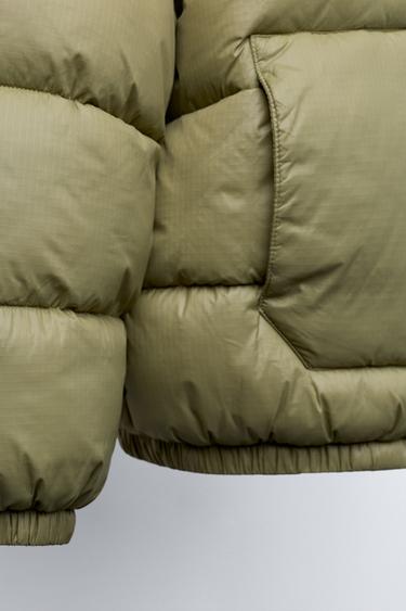 MANTEAU MATELASSÉ DÉPERLANT - Vert huile de Zara - Image 5