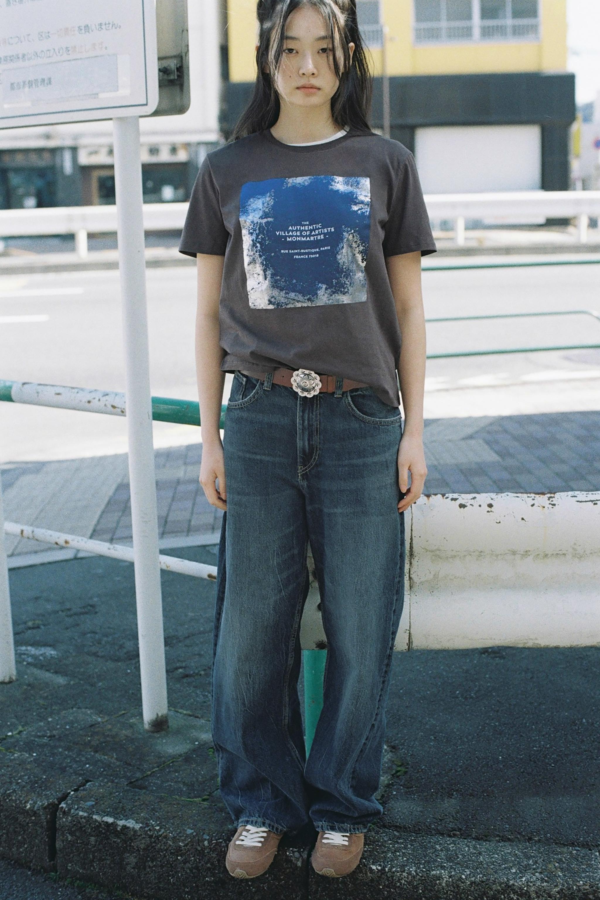 メタルフラワー レザーベルト - ブラウン | ZARA Japan / 日本