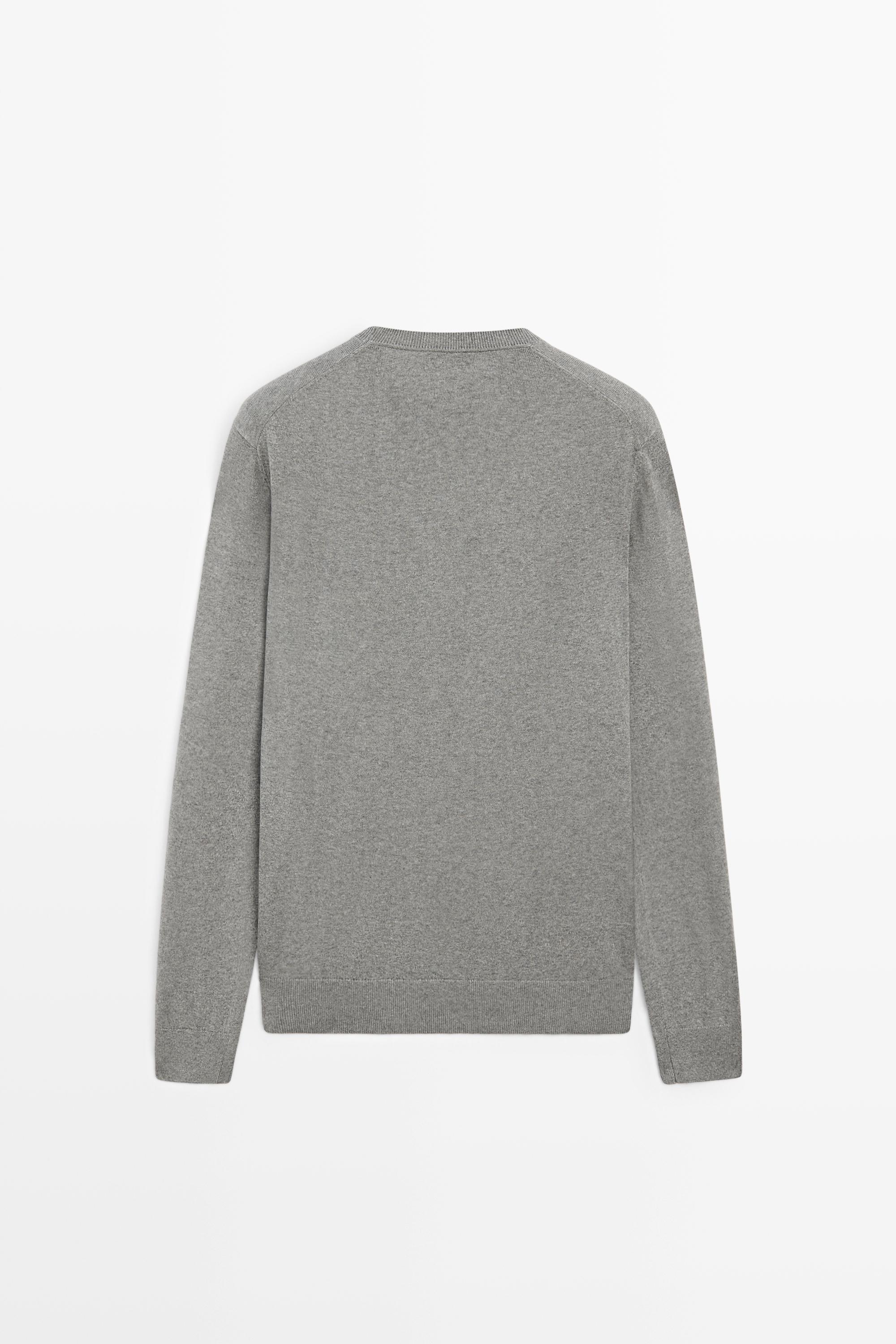 Cotton blend knit sweater