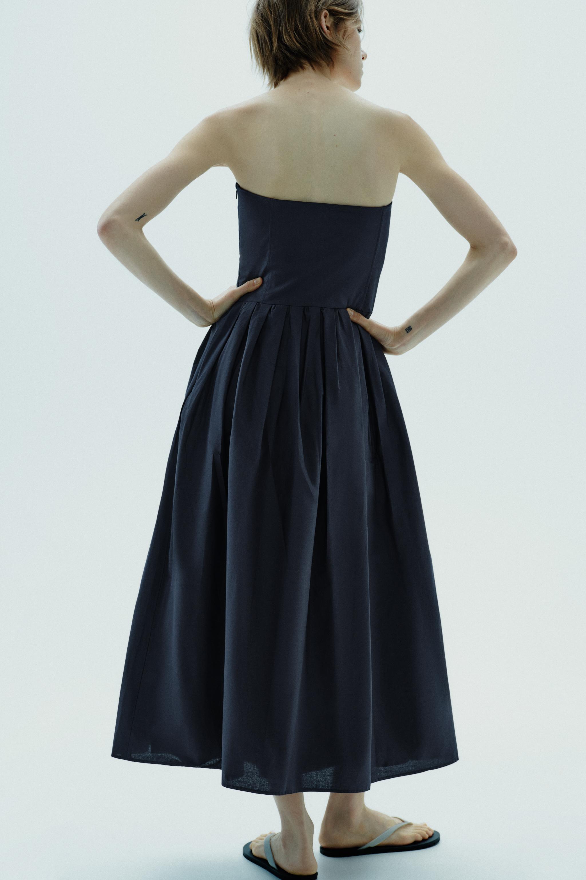 ROBE EN POPELINE BUSTIER