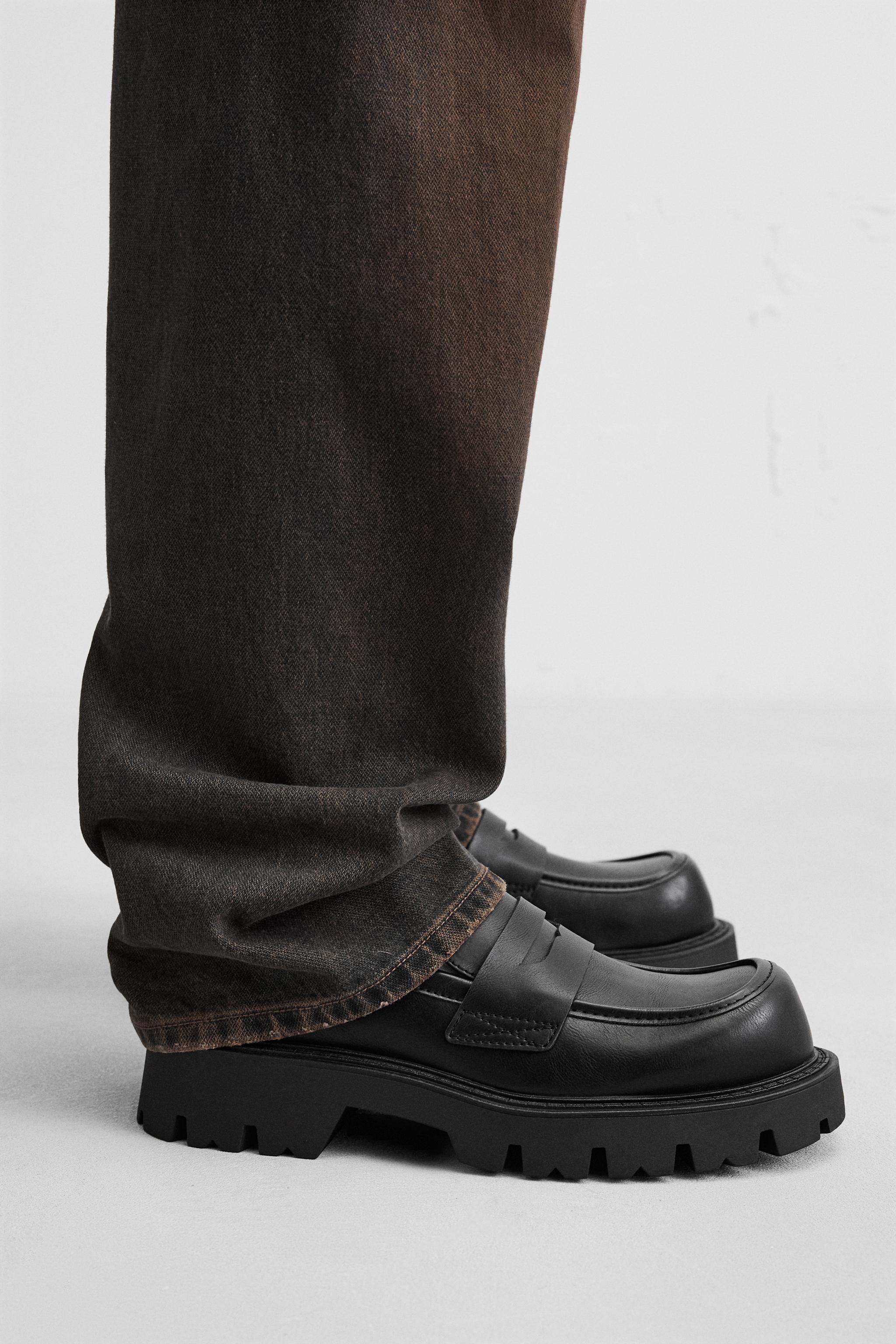 CHUNKY PENNY LOAFERS - Black | ZARA Thailand