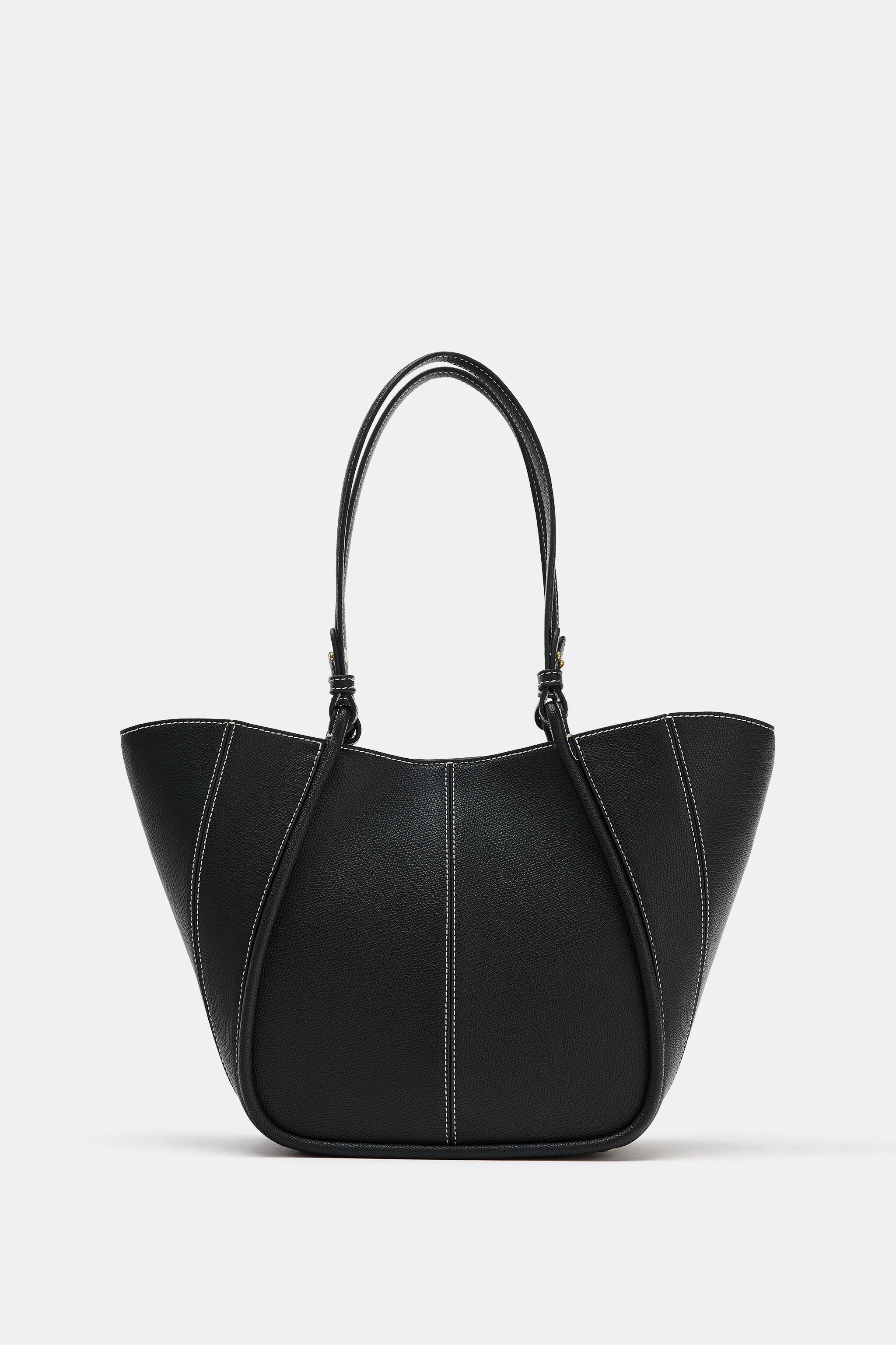 MINI SHOPPER WITH TOPSTITCHING