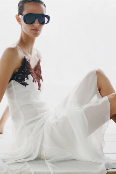 ZW COLLECTION LACE DRESS - White by Zara - Image 6