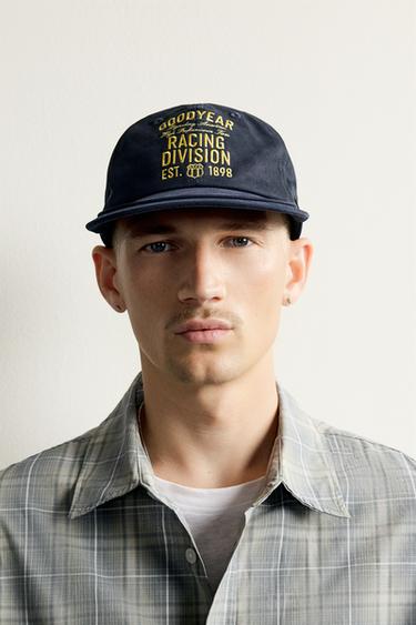 GOODYEAR® EMBROIDERED FLAT VISOR CAP — Blue 2
