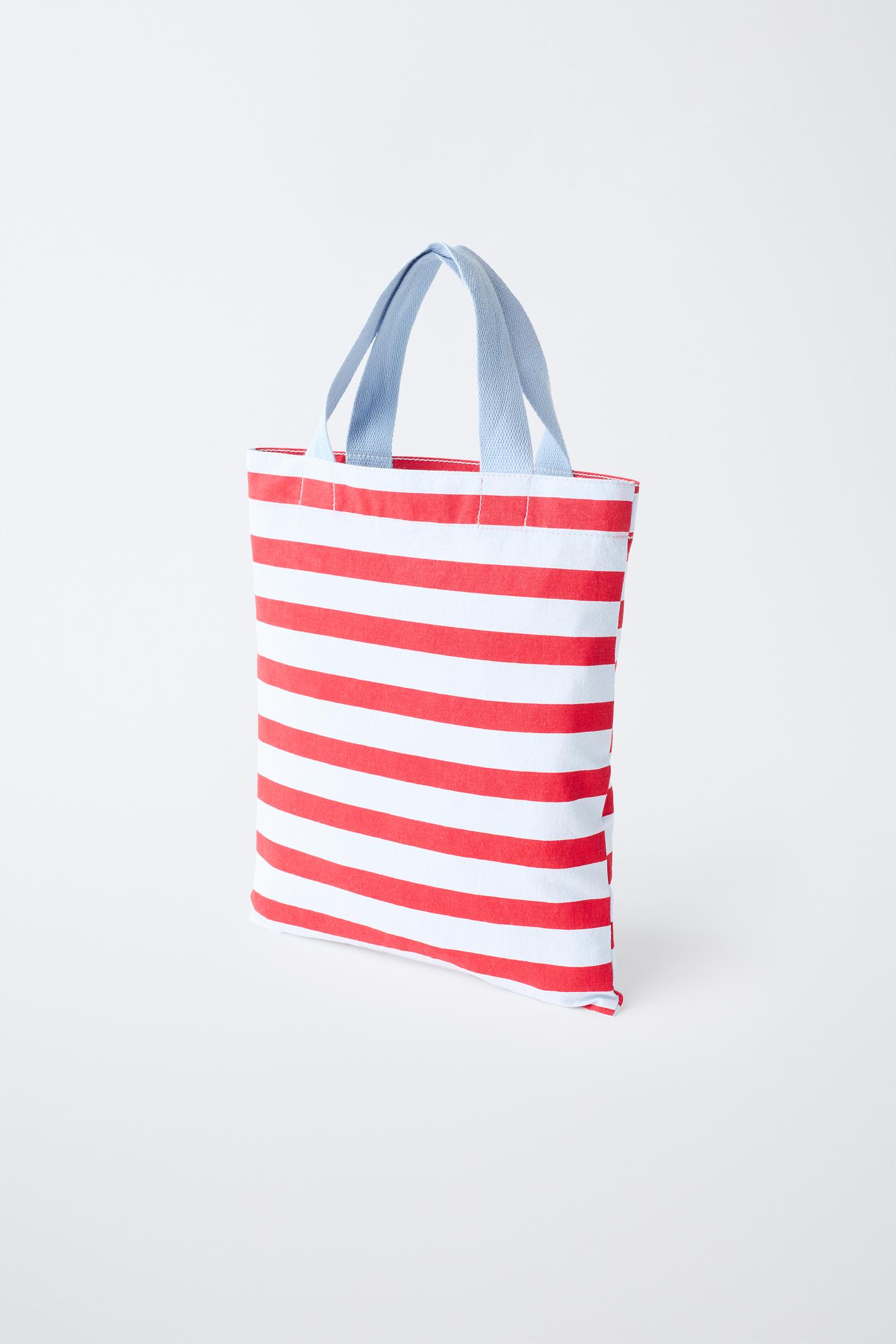 Детская сумка Zara Striped Print, цвет: Синий — фото 4