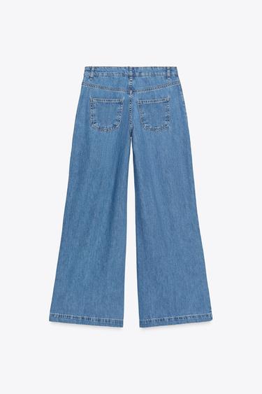 JEANS Z1975 WIDE LEG TIRO MEDIO - Azul medio de Zara