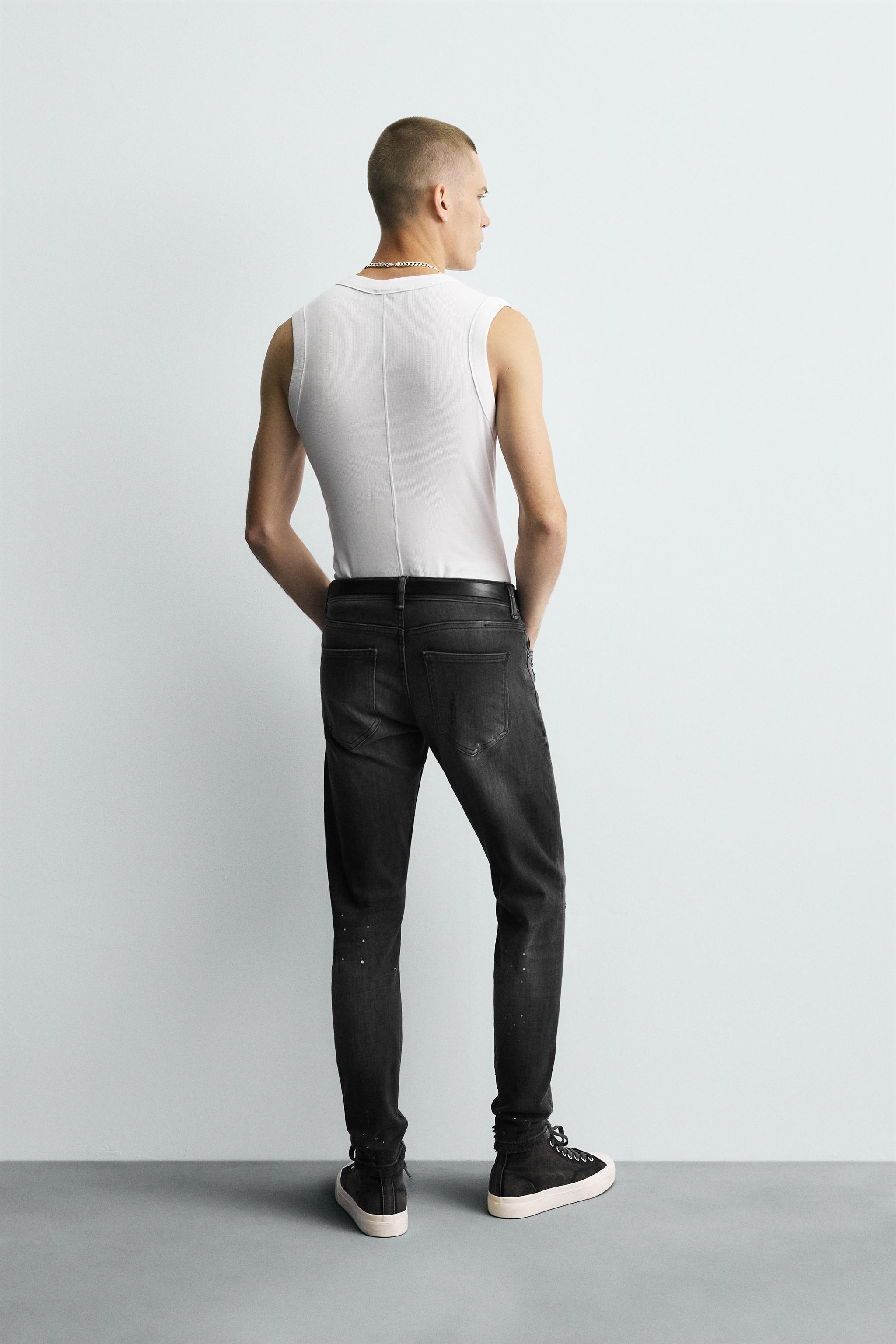 RIPPED SKINNY FIT JEANS - Light blue | ZARA Canada