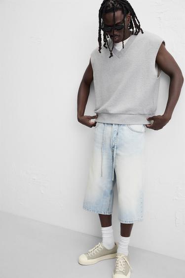 GILET EN VELOURS BOUCLÉ À FINITION IRRÉGULIÈRE - Gris chiné de Zara - Image 5