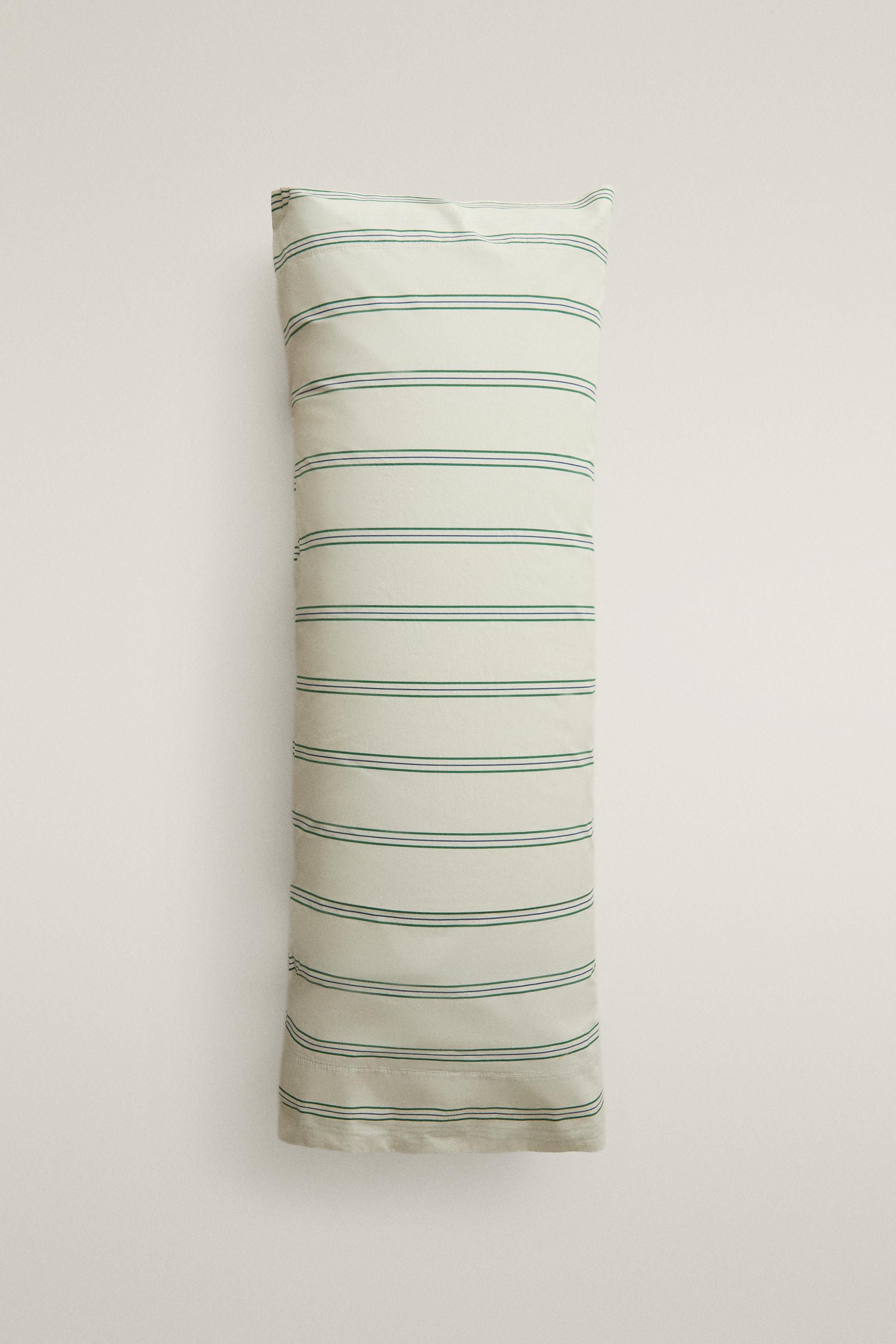 STRIPED PERCALE PILLOWCASE (300 THREAD COUNT)