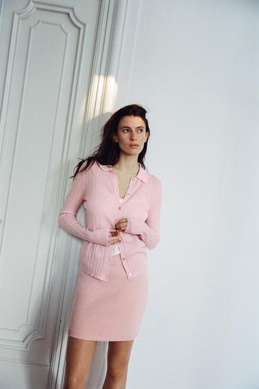 EFFEN TRICOT MINIROK - Lichtroze van Zara - Afbeelding 0