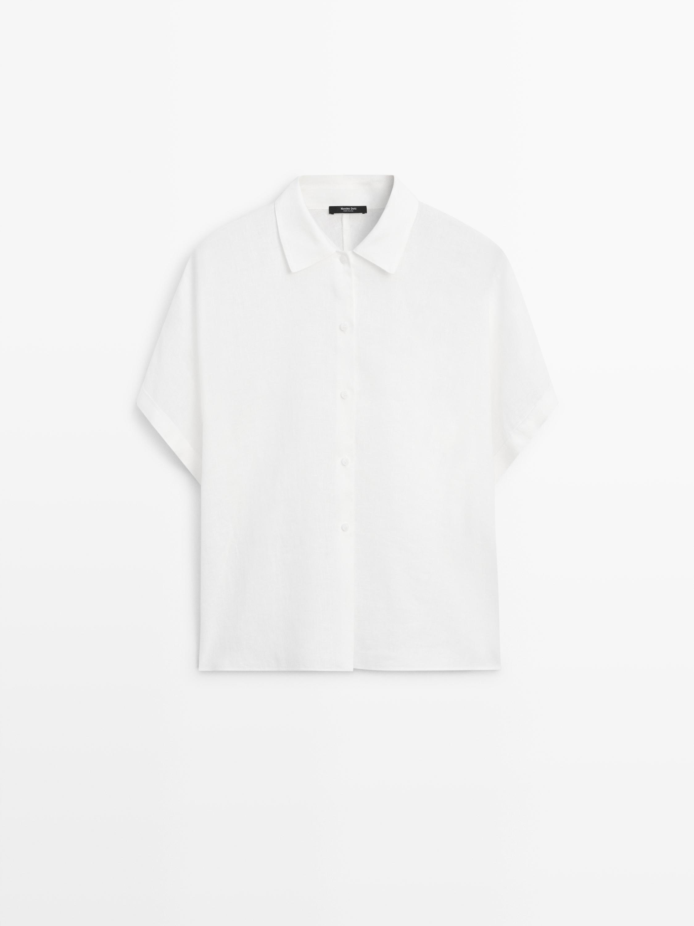Chemise manches courtes 100 % lin