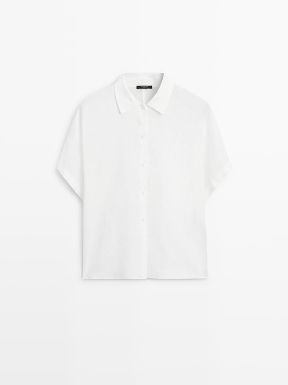 100% linen short sleeve shirt from Zara - $90