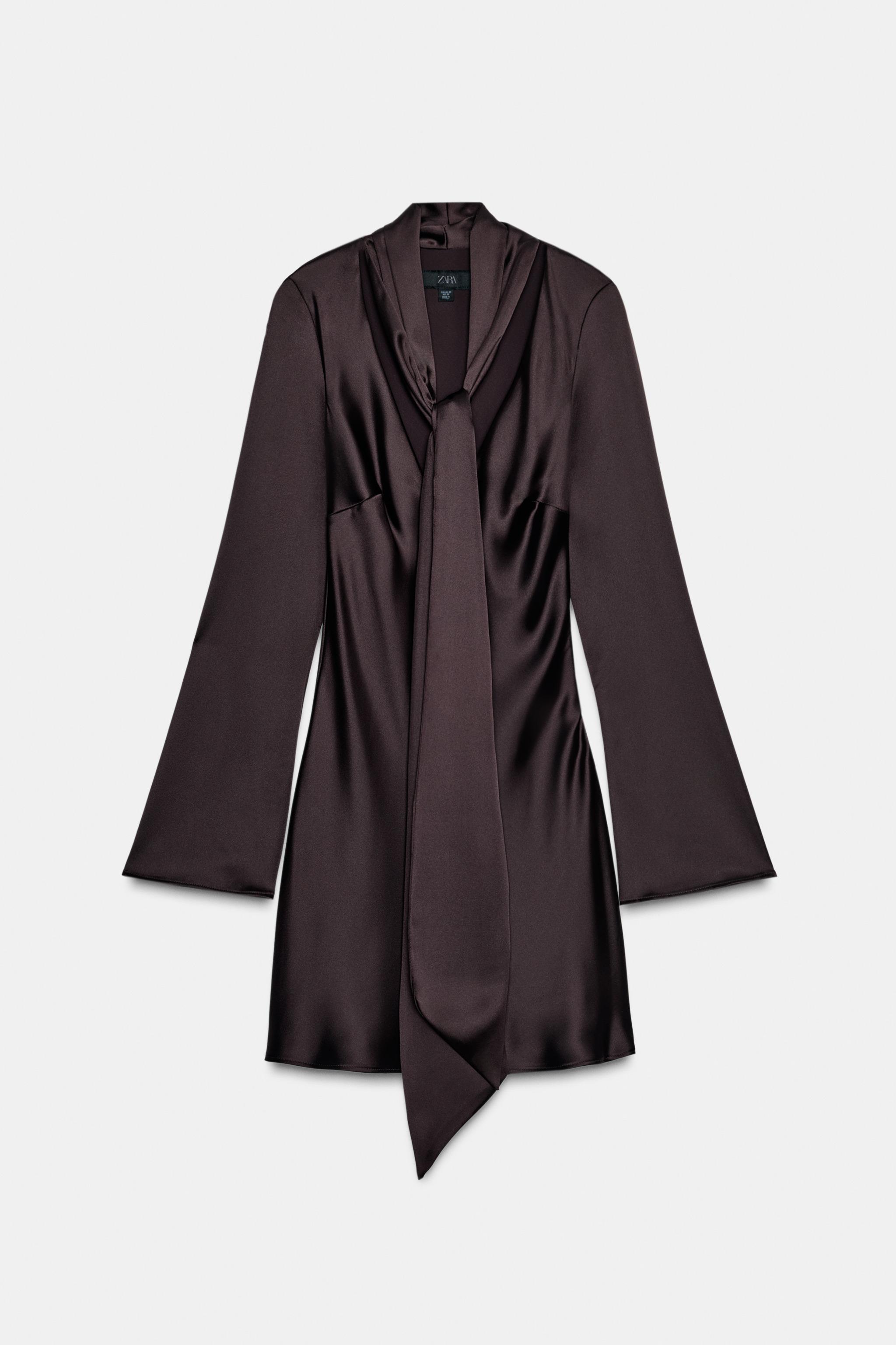 ROBE SATINÉE FOULARD