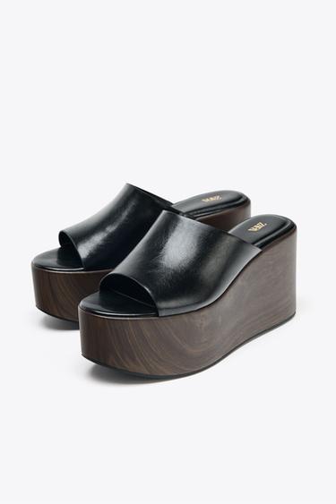 TALONS COMPENSÉS PLATEFORME - Noir de Zara - Image 3