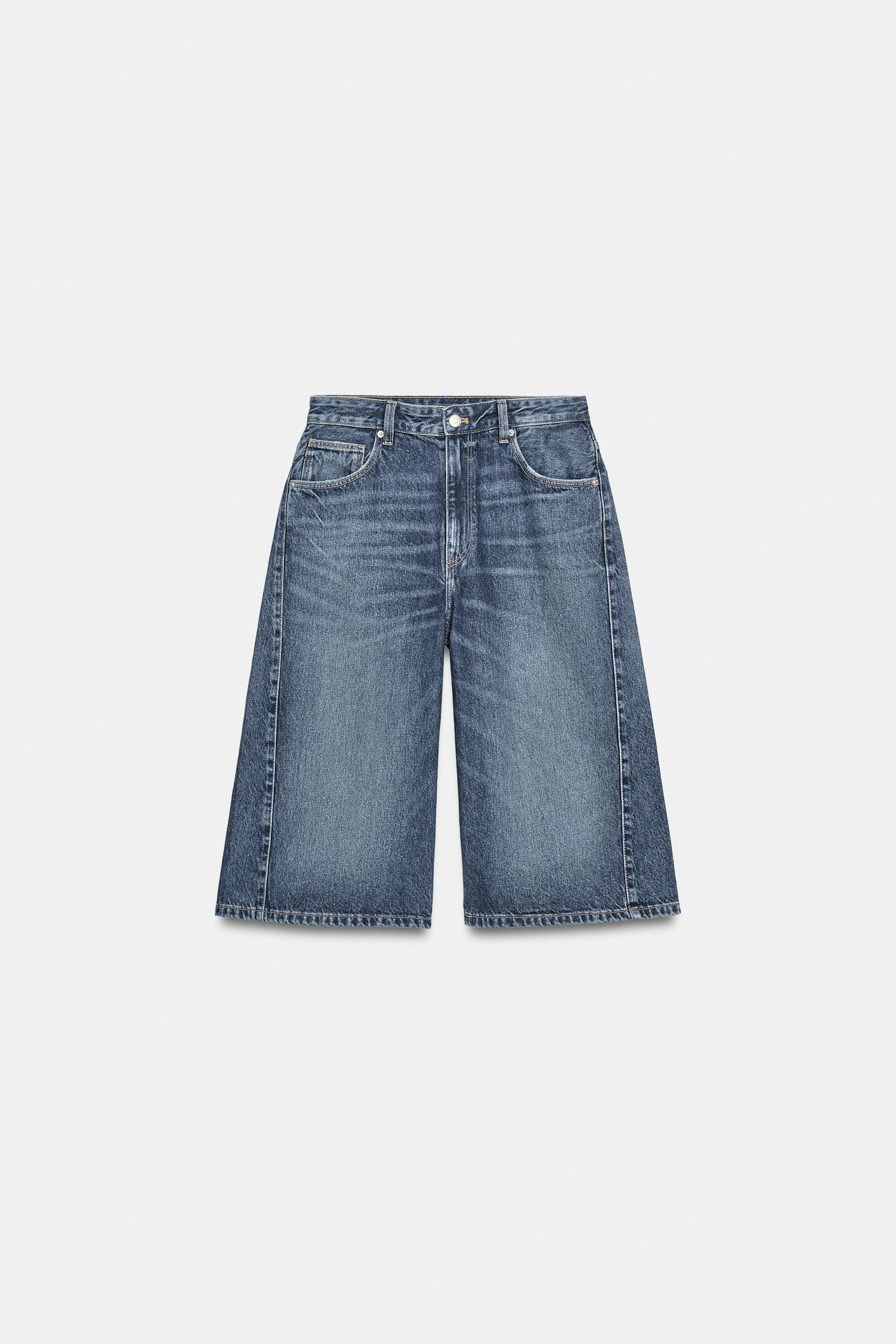 TRF MID-RISE DENIM JORTS SHORTS