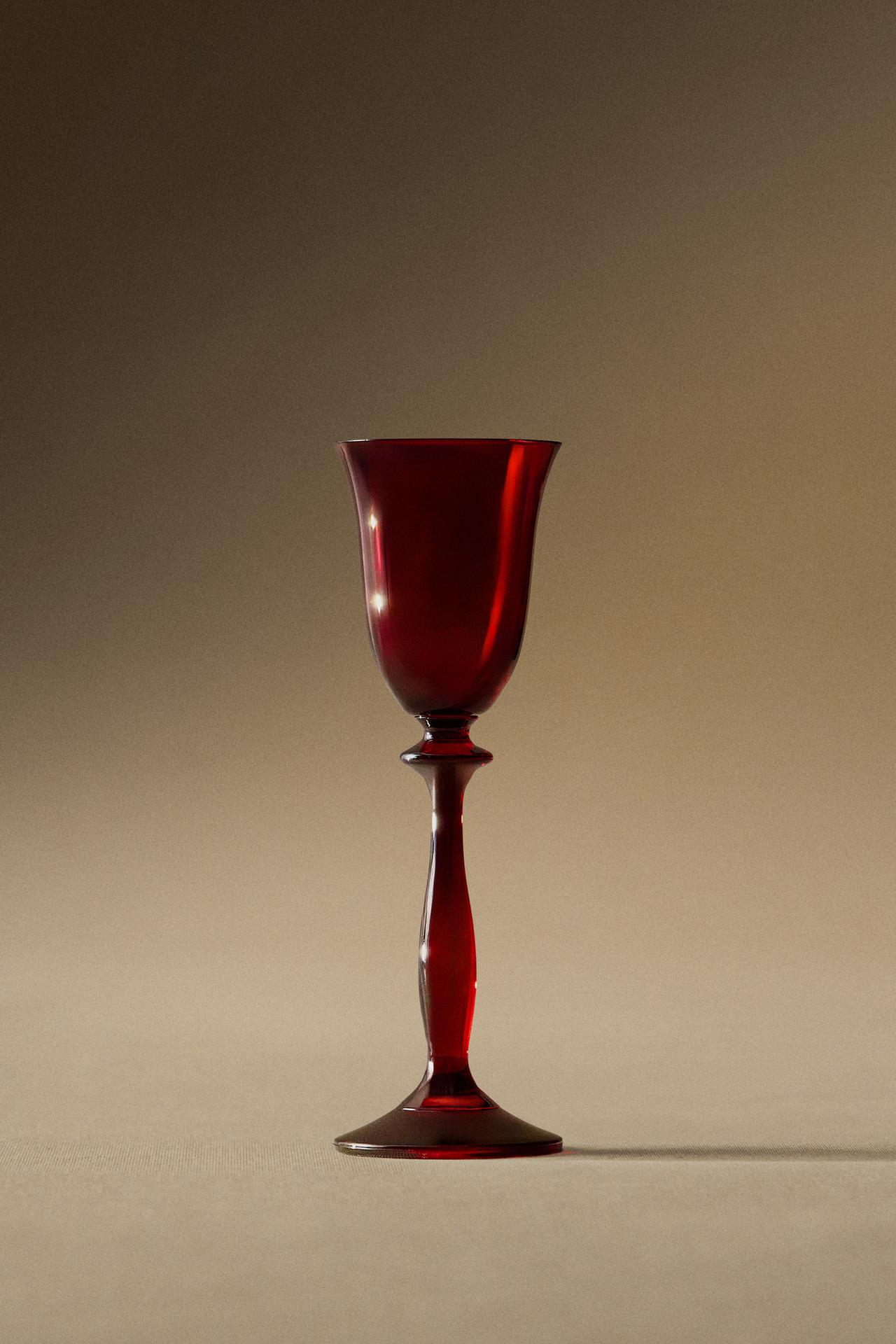 CHRISTMAS GLASS SHOT GLASS — Red