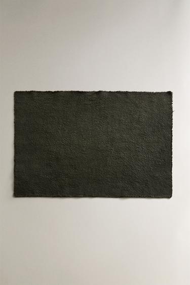 LINNEN PLACEMAT MET FRANJES RAND - Groen van Zara