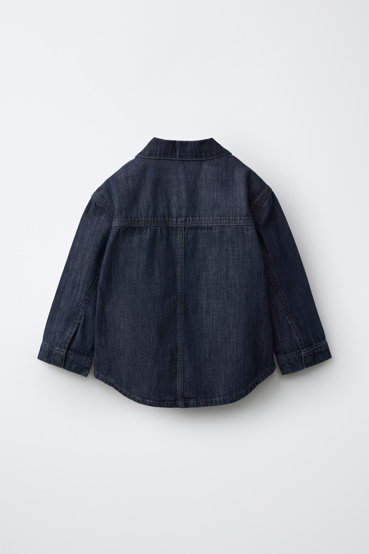 Детская рубашка Zara Denim Overshirt, цвет: Индиго — фото 2