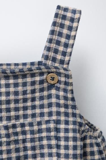 BODY À CARREAUX VICHY - Bleu marine de Zara - Image 2