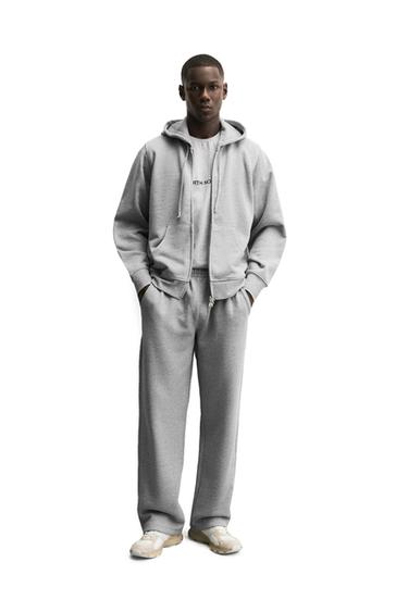 PANTALLONA JOGGER REGULAR FIT - Gri me cirka nga Zara