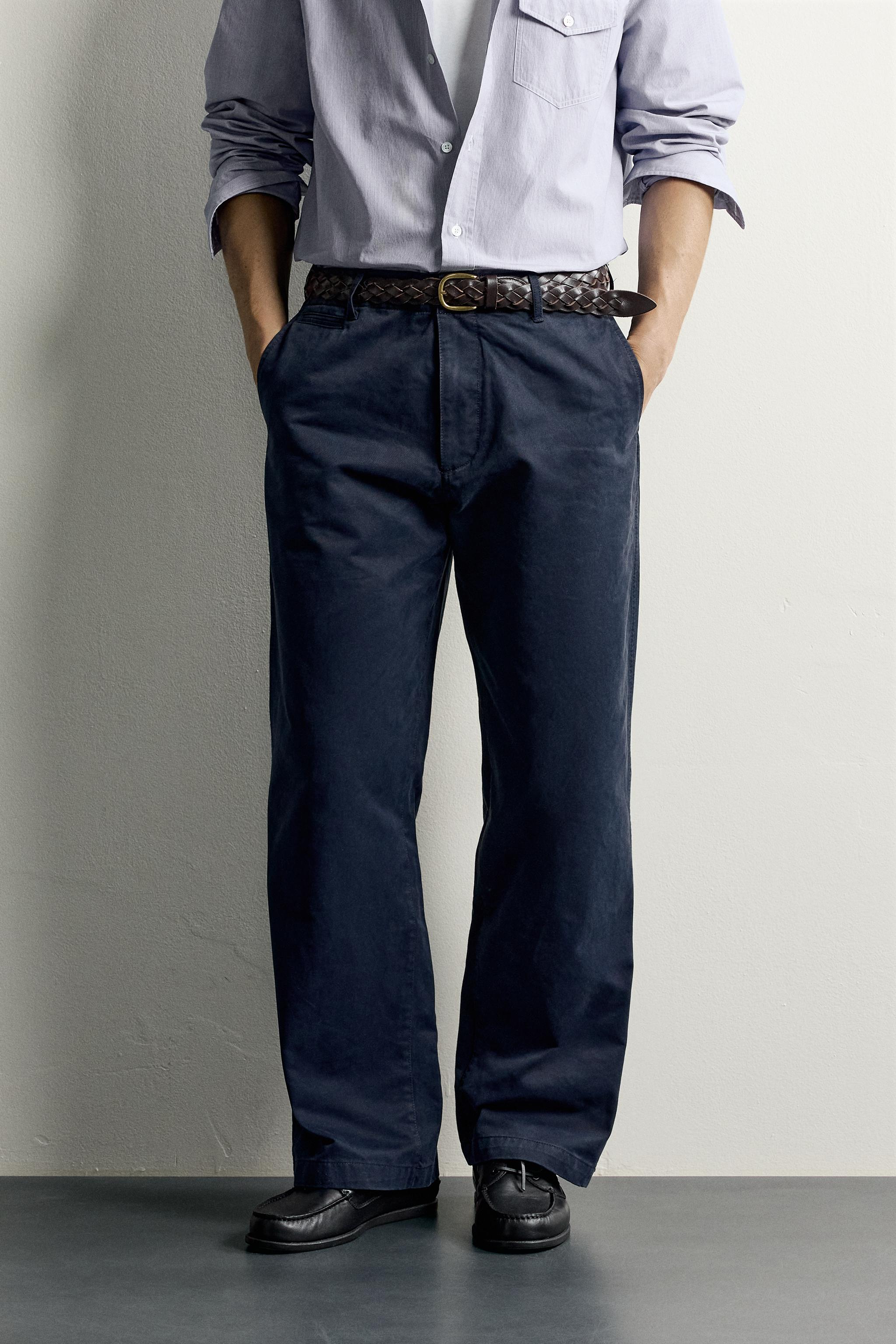 Zara STRAIGHT FIT CHINO PANTOLON görsel 2