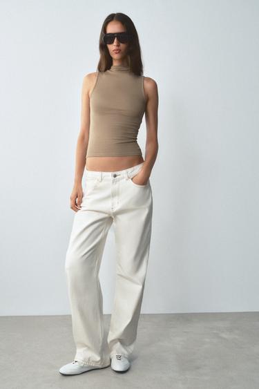 TOP SEM MANGAS - Castanho / Toupeira da Zara