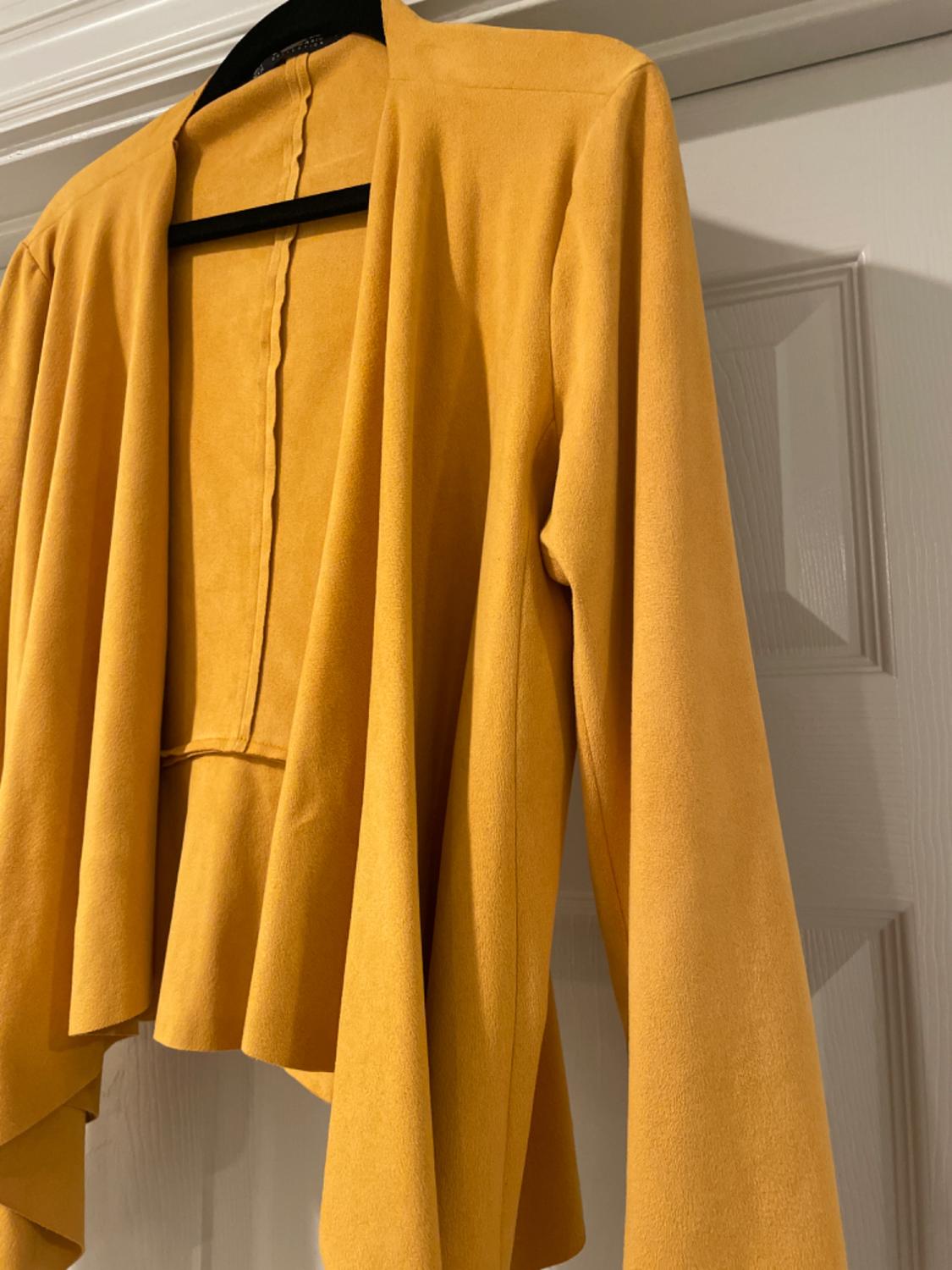 MUSTARD SUEDE CARDIGAN - Image 2