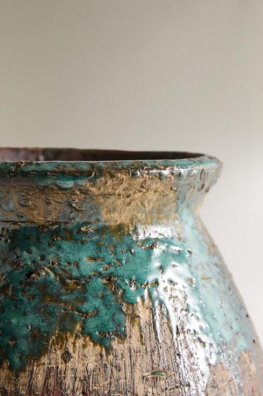 TERRACOTTA DRIP VASE - Khaki by Zara - Image 3