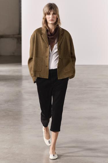 ZW COLLECTION ARCHA GULLI JAKET - Jigarrang Zara tomonidan - Tasvir 0