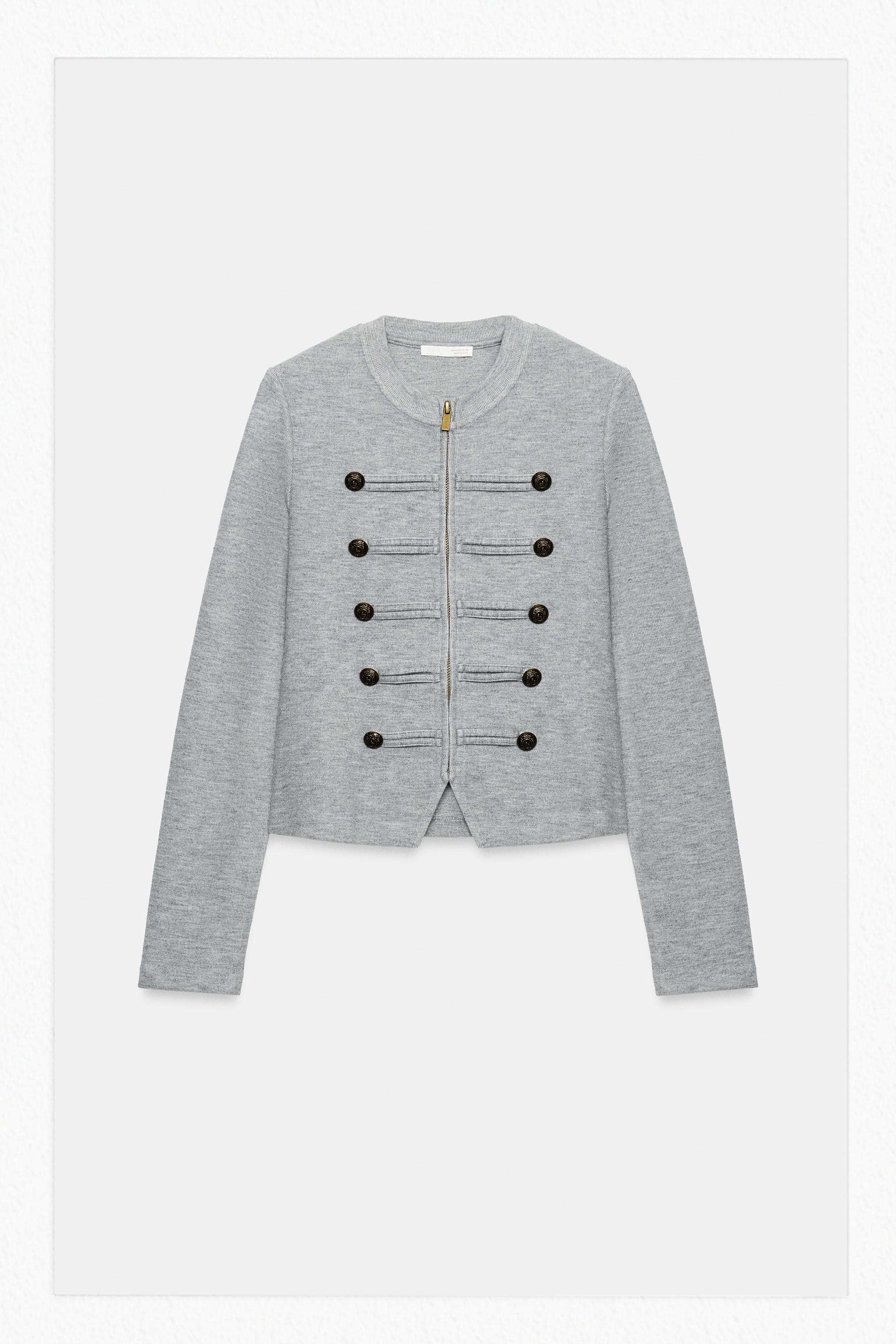 Button Applique Jacket by Zara