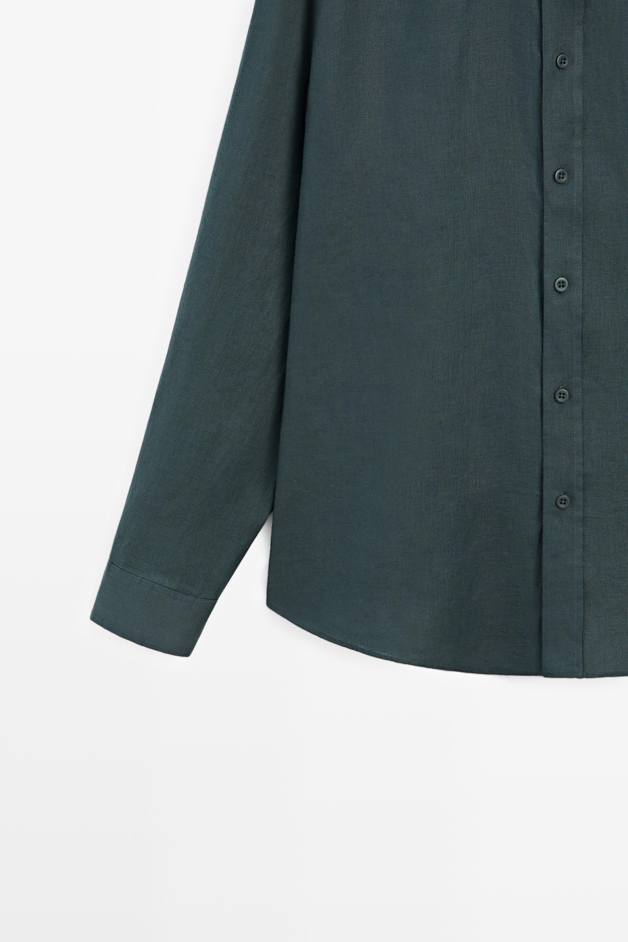 Slim fit 100% linen shirt