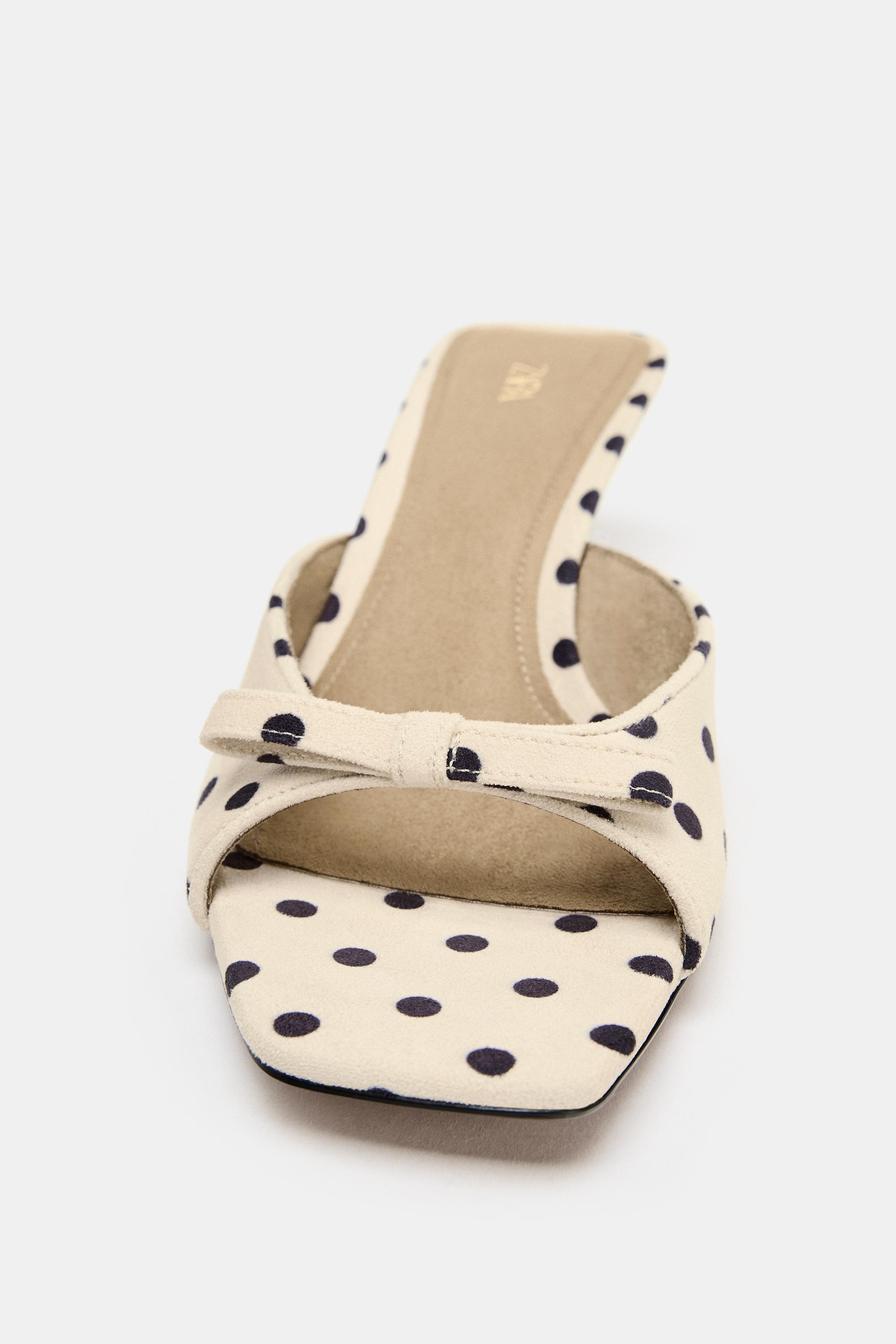 Женские сабо Zara POLKA DOT BOW MULES — фото 4