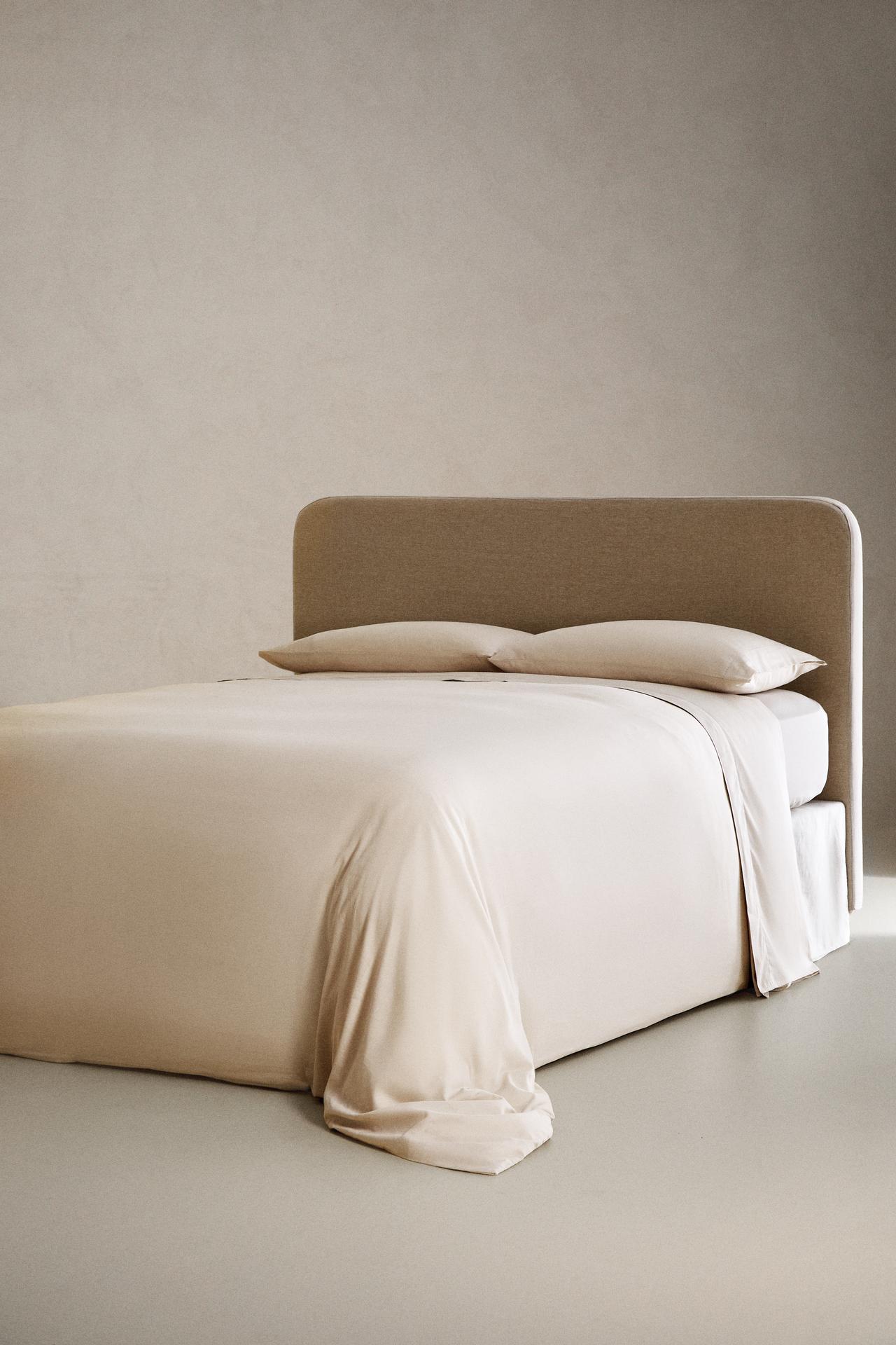 SATEEN FITTED SHEET | 40 CM HIGH (300 THREAD COUNT) — Beige