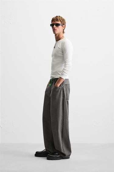 BALLOON FIT JEANS - Grey by Zara - Image 3