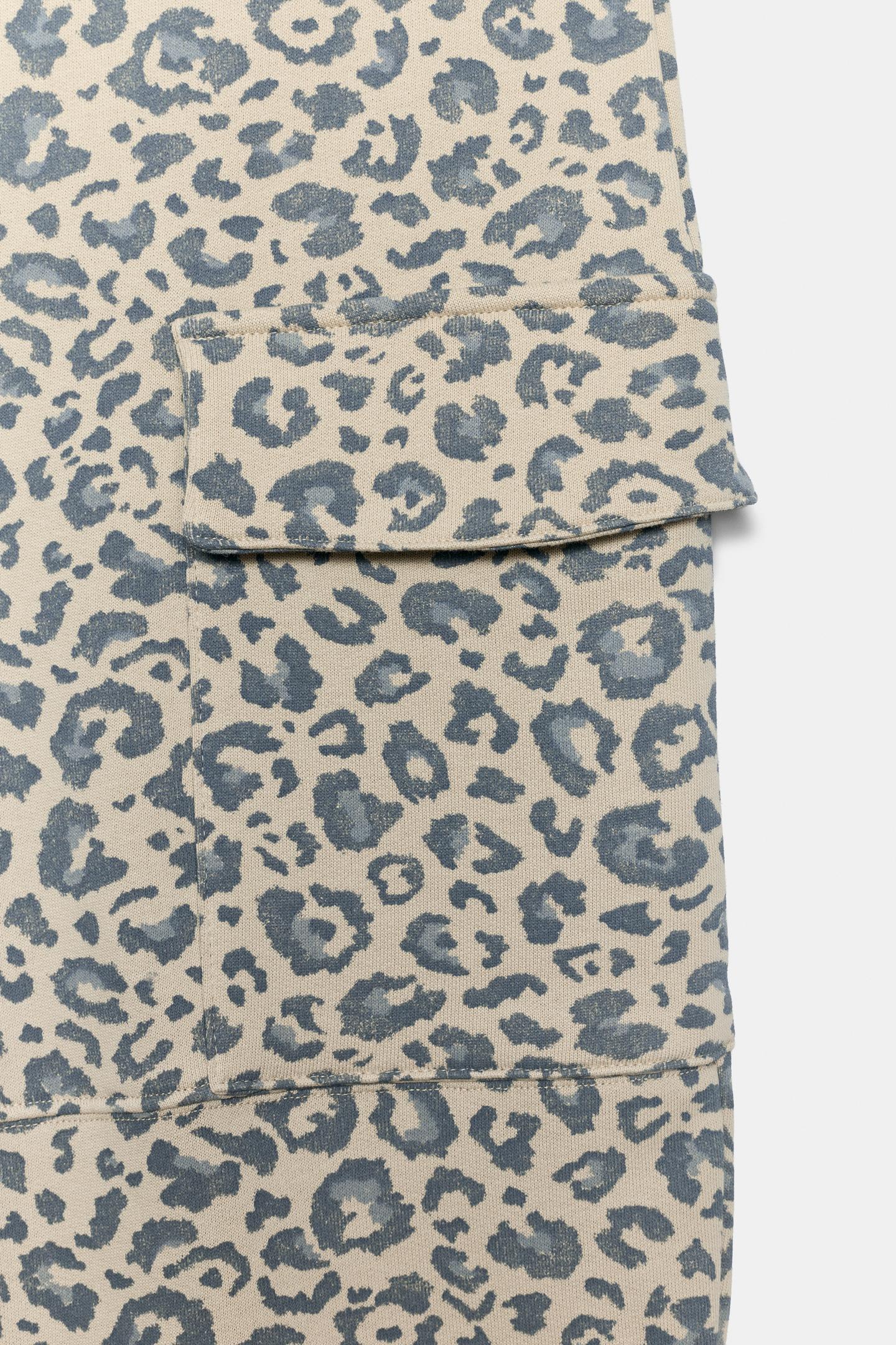 Женские брюки Zara Animal Print Pocket, цвет: Леопардовый — фото 9