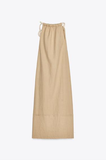 TIE DRESS X FANGLU LIN - Beige by Zara - Image 6