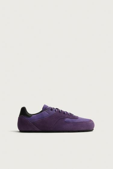ZAPATILLA BAREFOOT DETALLES PIEL - Morado de Zara