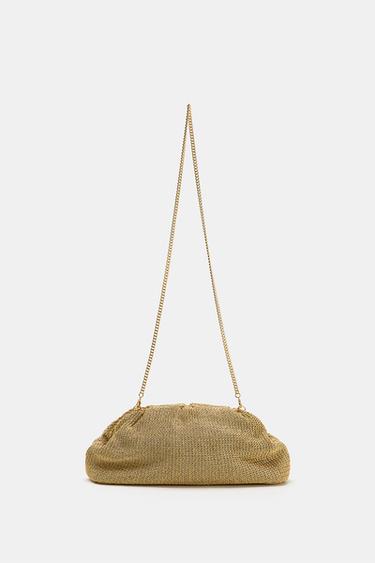 WOVEN CLUTCH BAG — Gold 2