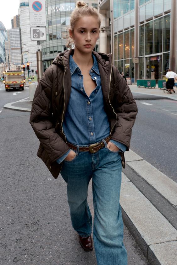 WATER-REPELLENT QUILTED JACKET WITH HOODIE